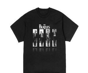 KAOS OBLONG PRIA KEREN MOTIF THE BEATLES TERBARU KAOS ATASAN T-SHIRT PRIA MURAH TEBAL