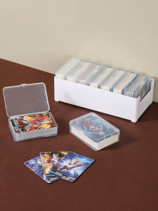 Large Capacity Storage Box for Trading Cards Such as Yu-Gi-Oh, Pokémon, and Ultraman Card Brick Organizer Case for Desktop Organization