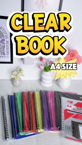 FCI A4 Clear Book – 20 Pocket Presentation Book with Plastic Sleeves | Ring Binder Document Organizer in Clear Refillable Pockets | A4 Size