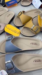 S รองเท้าเพื่อสุขภาพ รองเท้าผู้หญิง รองเท้าแตะ รองเท้าแตะแบบสวม deblu เดอบลู รุ่น BD L4706-2 สี ฟ้า ชมพู เหลือง ดำ โอวัลติน size 36-41