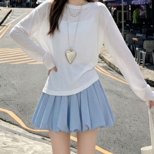 YAYANGREN | White Bud-Style A-Line Skirt