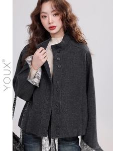 YOUXIANG | Áo Khoác Tweed Đa Năng Đơn Giản và Thanh Lịch cho Phụ Nữ