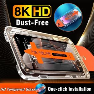 One-click Installation HD Tempered Glass For Vivo X50 X60 X70 V15 V9 V20 se Pro V21 V21E V23 V23e V29e V25 V25E V27E V40 V50 Lite S1 Pro Y200 Y100 4G 5G Dust Free Screen Protector Film