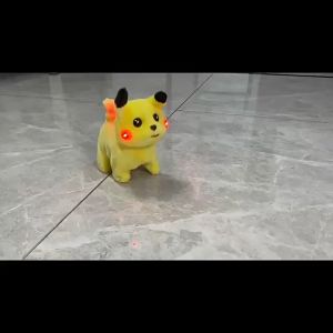 Đồ Chơi PIKACHU BÔNG Có Phát Đèn Sáng Biết Đi Biết Vẫy Đuôi Biết Kêu BiBi Có Đèn Led Cho Bé