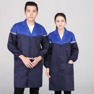 Long Gown Safety Jacket Safety Cover All Suit Heavy Duty Mechanic Uniforms Waterproof Reflective Coverall Suit Factory Work Clothes M-2XL