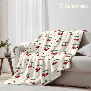 Beast Kingdom | Cartoon Cherry Soft Warm Flannel Blanket Lightweight Cozy Christmas Halloween Home Decor Room