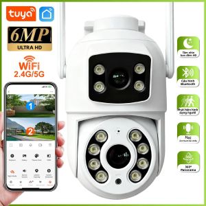 Camera Wifi PTZ Tuya 6MP HD Với Tầm Nhìn Ban Đêm Màu Sắc AI Tự Động Theo Dõi Sử Dụng Trong Nhà Và Ngoài Trời Camera IP An Ninh CCTV Giám Sát Âm Thanh Và Video