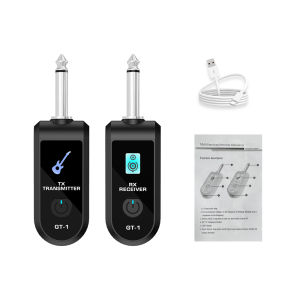 2.4G Wireless Guitar System Built-in Rechargeable Lithium Battery Wireless Guitar Transmitter Receiver for Electric Guitar Bass