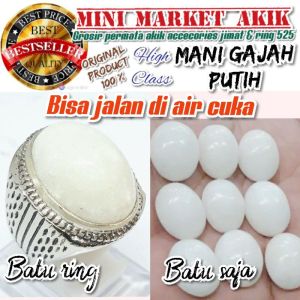 Batu cincin akik mani gajah putih / mg alam