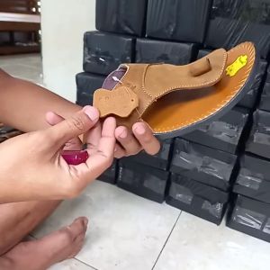 Saman Sandal Pria Kulit Saman JBT Sendal Kulit Pria Jepit