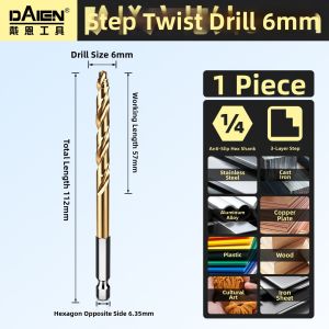 DAIENGONGJU | High-hardness Hex-shank Drill Bit for Stainless Steel 304
