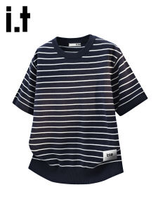 izzue | Summer Light Rayon Stripe Knitwear Short Sleeve