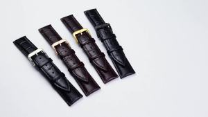Wholesale Leather Watch Watch Strap Crocodile Texture Cowhide Pin Buckle Watch Strap Watch Accessories dropshipping