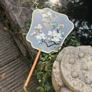 Double-sided Embroidered Antique Dance Fan