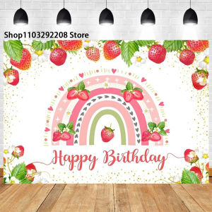 Strawberry Theme Sweet One 1st Birthday Backdrop Newborn Baby Shower Watermelon Fruit  Photography Background Kid Studio Shoots