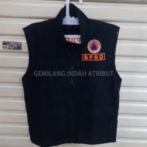 Rompi BPBD Lapangan Hitam Bordir Timbul