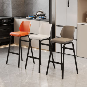 Nordic Style Bar Stool Backrest High Table Chair Modern Simplicity Home Use Counter Island Bar Pub Furniture Creative Legs Design