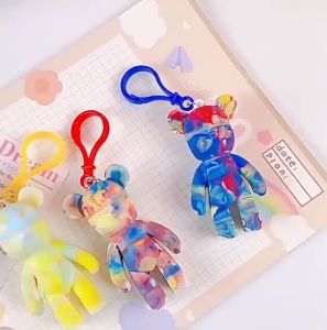 Stok Sedia-DIY Bearbrick Rantai Kunci Set / Ready Stock -DIY Bearbrick Keychain Handmade Bear Model Keychain Set/ 钥匙扣手工制作熊模型钥匙扣套装