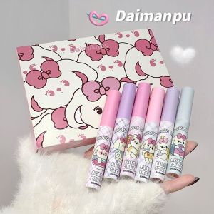 Affordable Velvet Lipstick Set of 6 High Aesthetic Cute Cake Lip Cream Gloss Student Natural Look Internet Famous DaimAnpu