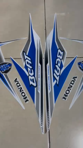 stiker striping honda beat fi 2019 putih lis body standar berkualitas original