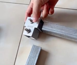 Aluminum Alloy Square Tube Fastener 25mm Tee/Cross Square Tube Connector No Welding Required Steel Pipe Fixed Joint