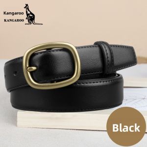 Kangaroo | Fashion Versatile Leather Belt With Copper Buckle