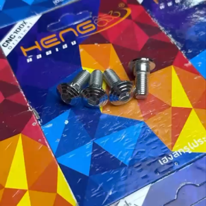SC SIAM / HENG 4 HOLES DISC BOLT for CLICK 125 V1 V2 / CLICK 150 V1 CNC GEAR / GOLD / CONCAVE