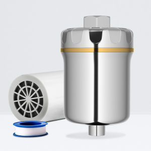 iSpring SF1S Universal Shower Filter 10-stage Large Capacity High Throughput Remove Chlorine Sediment Chrome Residual chlorine Replaceable Cartridge Easy to install beneficial for skin and hair