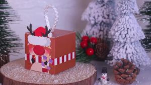 10pcs Christmas Gifts Box Cartoon Santa Claus Xmas Tree Candy Cookie Gift Packing Boxes Christmas Home Decorations 2025 Navidad
