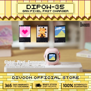 Divoom DIPOW-35 Moonlight Beige GaN Pixel Fast Charger 35W High-Speed Charging Mini Charger