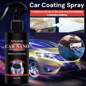 2 in 1 Car Coating Spray Ceramic Coating Car Wax Hydrophobic Polish Spray Waterless Car Wash For Cleaning Auto Detailing