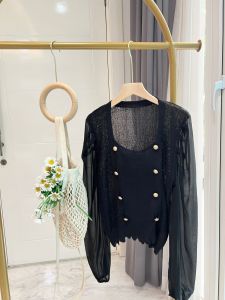 ●ECLAIRE● 043 Blouse Rajut Knit Button Longsleeves Lengan Panjang Kasual Korea Kantor Kerja Modis Wheisy Import Premium