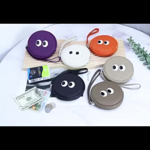 High Grade Cow Leather Coin Purse Womens Fashion Key Bag Women Luxury Small Wallet Bank Card Bluetooth Headset Organizer Bag
