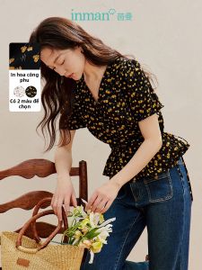 INMAN | Áo Sơ Mi V-Neck Voan Hoa Pháp