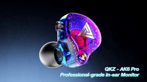 QKZ AK6 Pro หูฟัง 1.2 เมตร พร้อมไมโครโฟน ถอดสาย หูฟังแบบไดนามิก