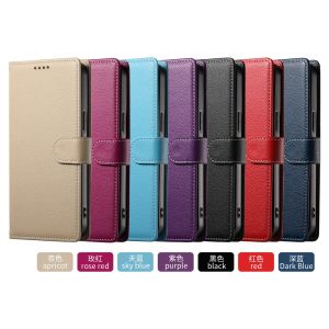 For iPhone 17 16 15 14 13 12 11 Pro Max iPhone 16 15 14 7 8 Plus SE 2022 Phone Case Luxury Magnetic Leather Wallet Soft TPU Card Slot Flip Cover Business Casing
