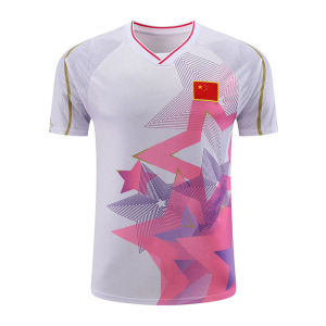 Mens Badminton And Table Tennis Sports Wear Short Sleeve T-Shirt Quick Dry Childrens Team Uniform Full Set Exercise Fitness