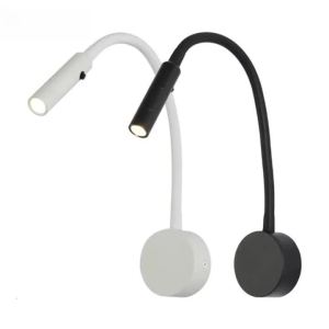 JOYINLED Wall Lamps Modern Design Black White Gooseneck Spotlight for Bedroom Headboard Desk Decorative Led Light Fixture