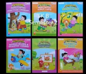 Paket Buku Kreasi Untuk TK A dan TK B Semester 1 & 2 - isi 6 Buku Ukuran Besar Full Color - Lingkar Media