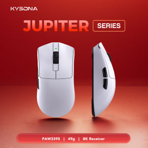Kysona Jupiter Wireless Mouse PAW3395 Sensor 26000DPI Light Weight 49g 8khz Bluetooth Rechargeable Game Mouse For PC Laptop Gift