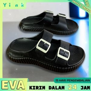 Yink Sandal Slop Pria Keren Kekinian Strap 2 Terbaru EVA Casual Sendal Cowok Slip On Laki Laki Empuk Santai Premium
