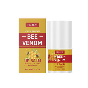 EELHOE Bee Venom Lip Balm Lightweight non-sticky portable moisturizing hydrating double care before makeup and at night long-lasting hydration lip care