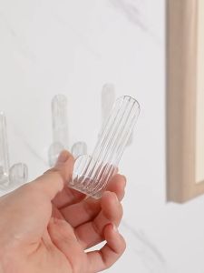 ตะขอใส ตะขออะคริลิค มีกาว มีกาวให้ ไม่เจาะผนัง ตะขอติดผนัง ตะขออเนกประสงค์ ติดกำแพง ติดเพดาน