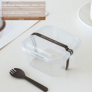 Square Transparent Covered Disposable Baking Sweet Box