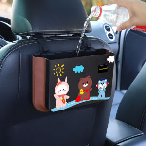 Car Seat Back Storage Box Foldable Hanging Bag Vehicle Chair Back Storage Container New Car Interior Decoration Accessories