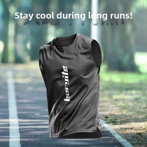 BURUITE | Quick-drying Mens Vest Sport Ice Silk Sleeveless Summer Athletic Wear