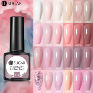 UR SUGAR Pink Nude Glitter Gel Polish 7.5ml All For Manicure Semi Permanent Soak Off Gel UV LED Varnishes Gel Nail Art Design