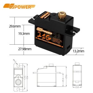 Servo Kỹ Thuật Số DSPOWER Metal Gear 21g Dành Cho Xe RC Xe Crawler Thuyền Máy Bay Tỷ Lệ 1/8 1/10 1/14 1/16 Hộp Số Chống Nước Với Tùy Chọn Mô-men Xoắn Cao