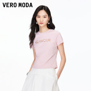 Vero Moda | Summer New Straight Shoulder Printed Slim T-shirt