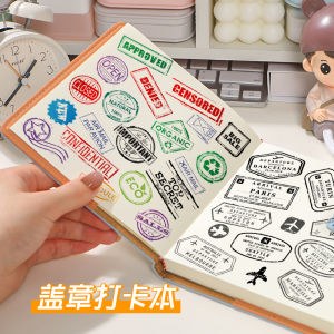 Travel Stamp Book คอลเลกชัน สมุดบันทึกเปล่า สมุดบันทึกที่ระลึก Passport Stamp Record Book Tourอัลบั้ม เครื่องเขียนธุรกิจ